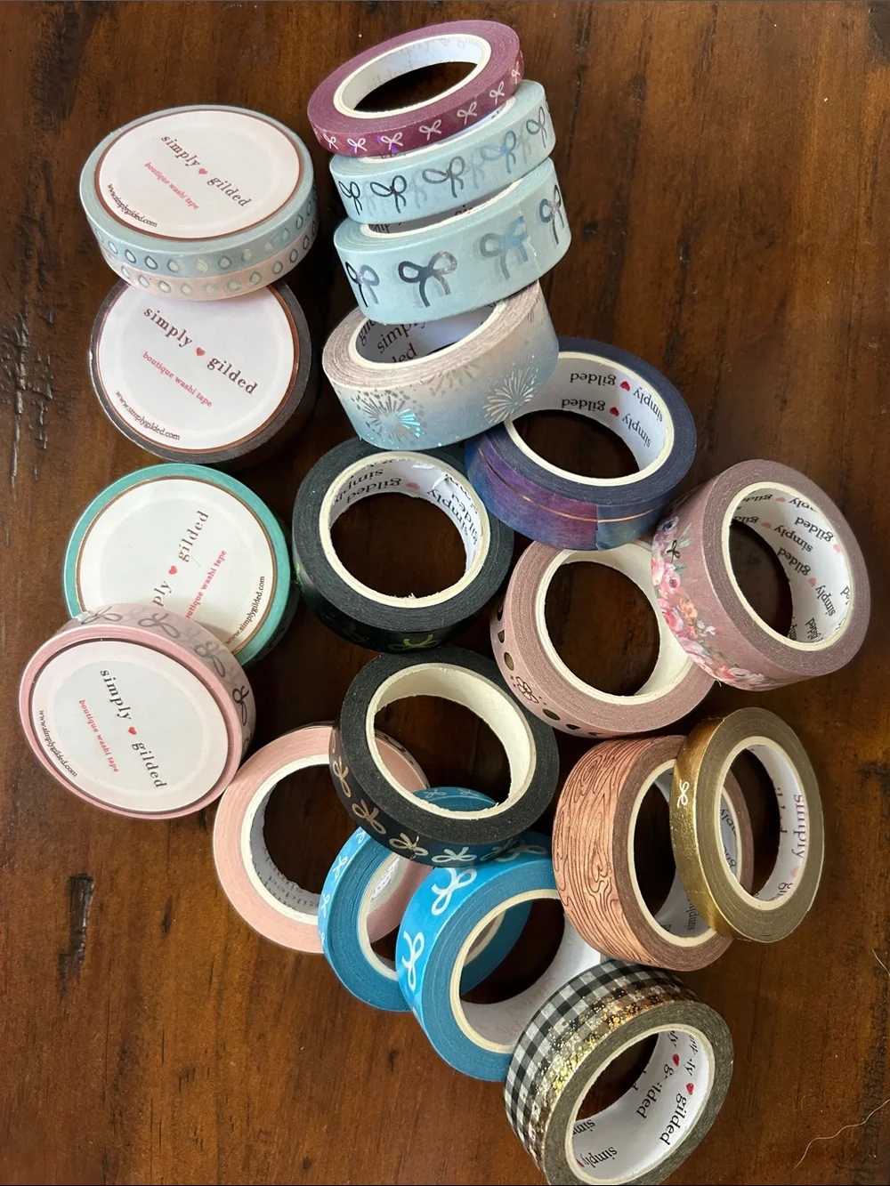 Simply gilded bundle 20Washi Tape Set - Assorted Blue, Pink, Gold, Black